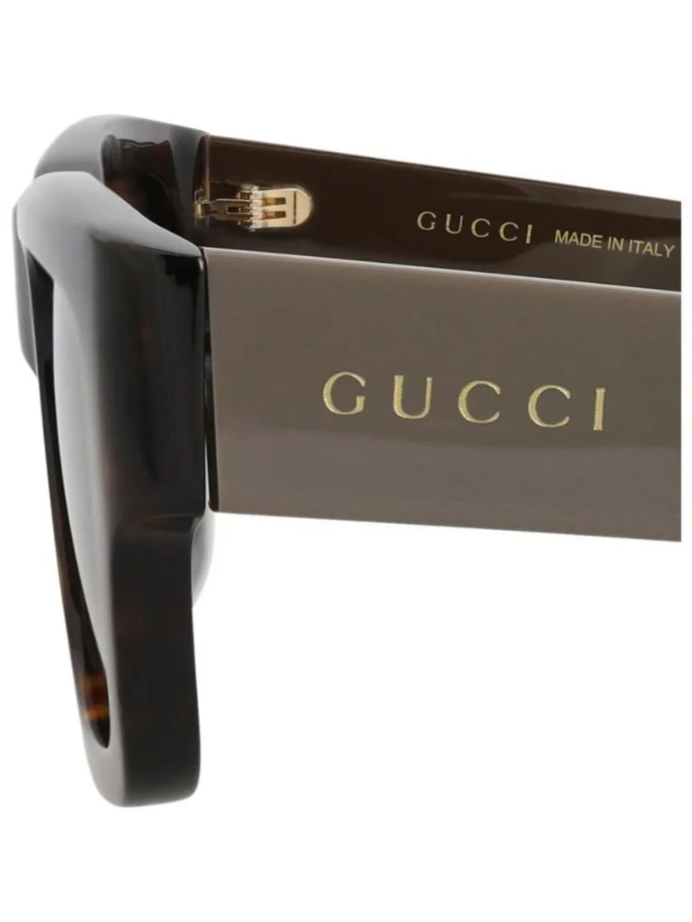 New Gucci Mens Square/Rectangle Havana Green Brown Fashion Designer Sunglasses